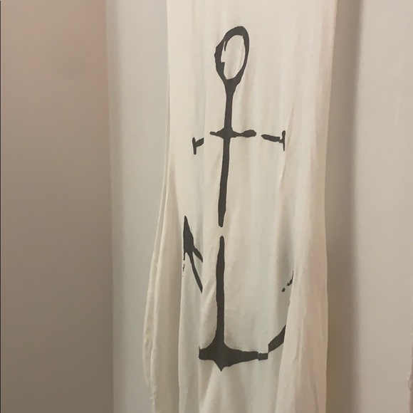 Honey Punch White Anchor Graphic Muscle Tank Top - Picture 4 of 5